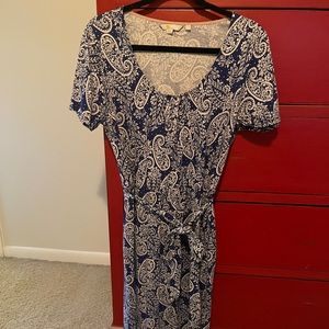 Boden cotton dress, belted, pockets, size 12R
